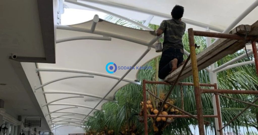 Desain Kanopi Membran Minimalis Modern 1024x536