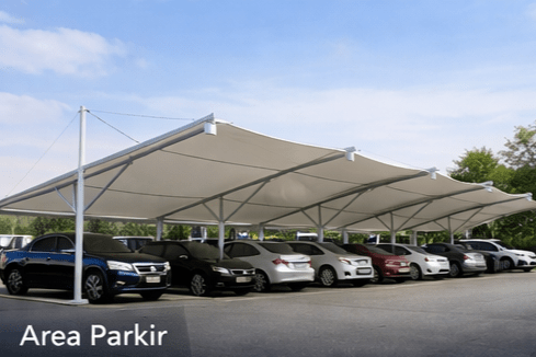 kanopi membrane area parkir